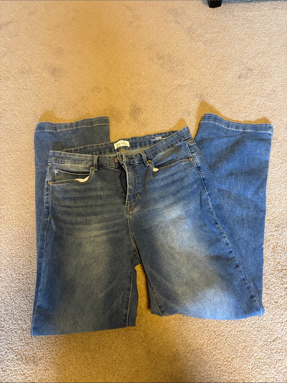 Nicole Miller Women's Boot Cut Jeans in Blue Wash
